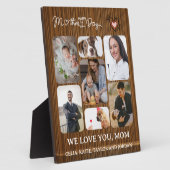 母パーソナライズされたの日の贈り物: 7 – 写真コラージュ フォトプラーク (側面)