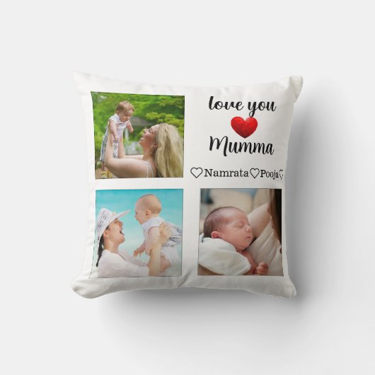 母パーソナライズされたの日ギフト記念 クッション (正面)