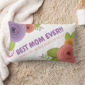 母パーソナライズされたの日フローラ引用文枕 ランバークッション (ブランケット)