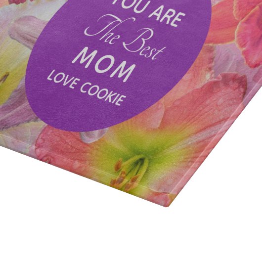 母パーソナライズされたの日フローラ板 カッティングボード (角)