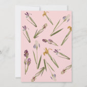 母パーソナライズされたの日ブランチ |フローラテーマ 招待状 (裏面)