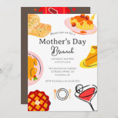 母パーソナライズされたの日ブランチ |食品テーマ 招待状 (正面/裏面)