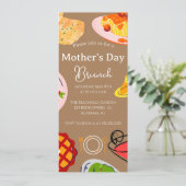 母パーソナライズされたの日ブランチ |食品テーマ 招待状 (スタンド正面)