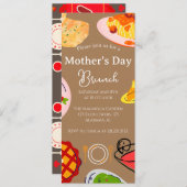 母パーソナライズされたの日ブランチ |食品テーマ 招待状 (正面/裏面)