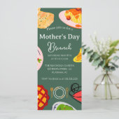 母パーソナライズされたの日ブランチ |食品テーマ 招待状 (スタンド正面)