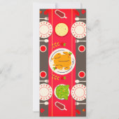 母パーソナライズされたの日ブランチ |食品テーマ 招待状 (裏面)