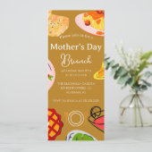 母パーソナライズされたの日ブランチ |食品テーマ 招待状 (スタンド正面)
