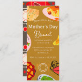 母パーソナライズされたの日ブランチ |食品テーマ 招待状 (正面/裏面)