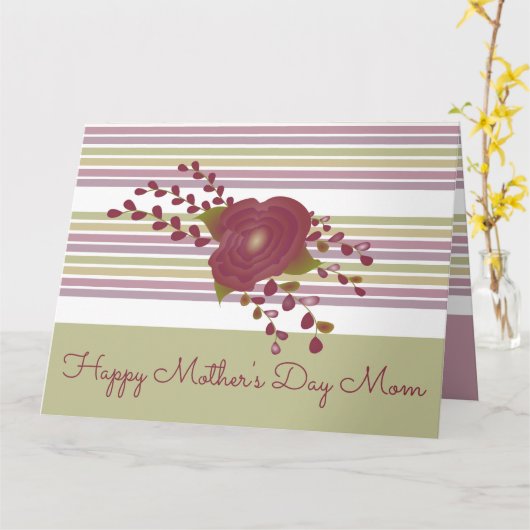 母パーソナライズされたの日折りカード カード (黄色い花)