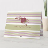 母パーソナライズされたの日折りカード カード (裏面)