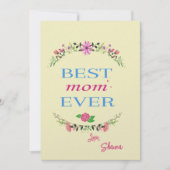 母パーソナライズされたの日札 | お母さ最高のんのカード 招待状 (正面)