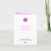 母パーソナライズされたの日札 ノートカード (裏面)