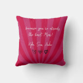 母パーソナライズされたの日装飾用クッション クッション (裏面)