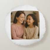 母パーソナライズされたの日装飾用クッション ラウンドクッション (裏面)