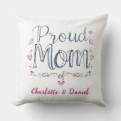 母パーソナライズされたの日贈り物 | 誇りを持った母 クッション (正面)
