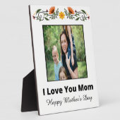 母パーソナライズされたの日8x10イーゼル付きプラーク フォトプラーク (側面)