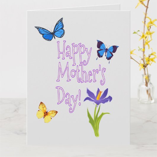 母パーソナライズされたの日 カード (黄色い花)