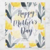 母パーソナライズされたの日 ワインラベル (シングルラベル)