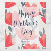 母パーソナライズされたの日 ワインラベル (シングルラベル)