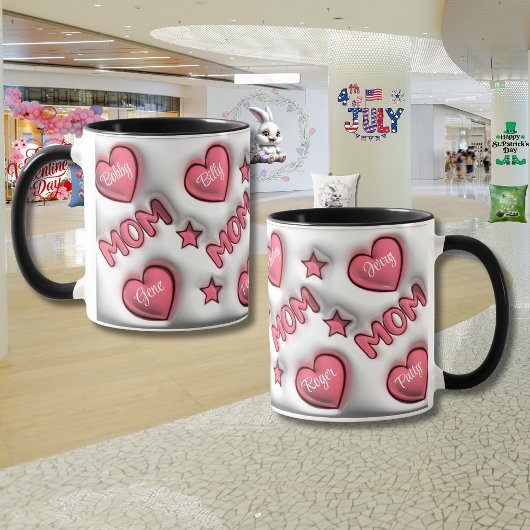 母パーソナライズされたの日「3D効果」 マグカップ