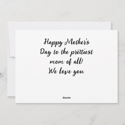 母パーソナライズされたの日、4つの写真コラージュ シーズンカード (裏面)