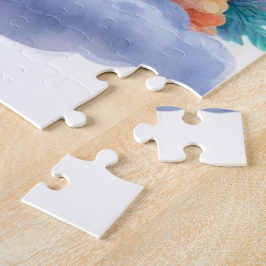 母パーソナライズされたの贈り物に象ベビー ジグソーパズル (側面)