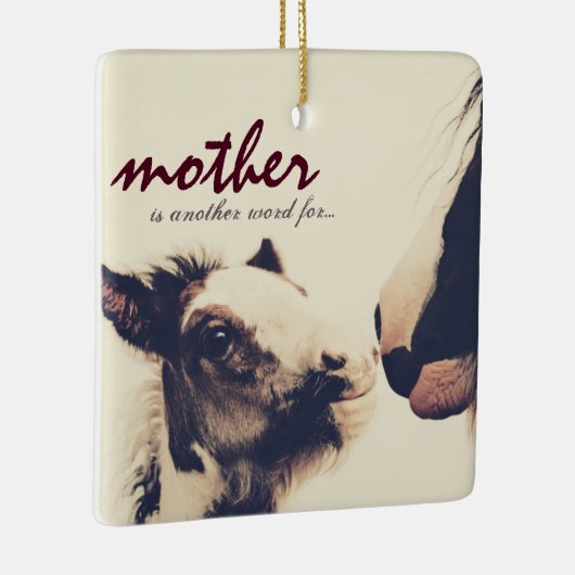 母パーソナライズされたは愛馬の別称 セラミックオーナメント (右)