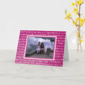 母パーソナライズされたへの写真ハッピーバースデー カード (黄色い花)