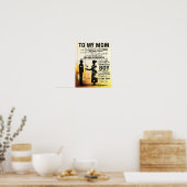 母パーソナライズされたへの手紙、母への贈り物に。 ポスター (キッチン)