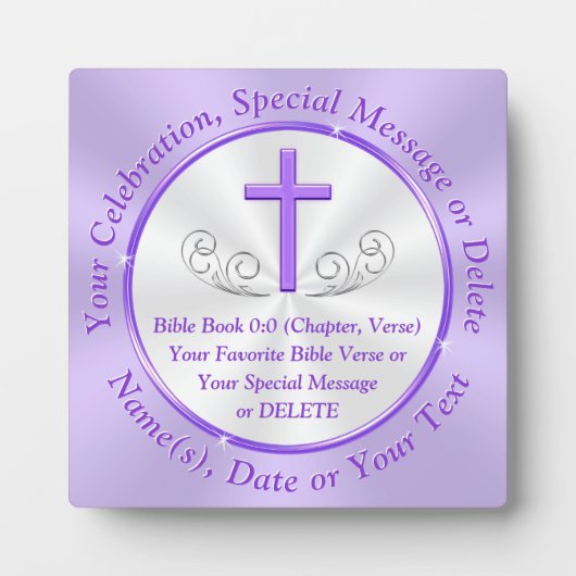 母パーソナライズされたへの美しいキリスト教徒の贈り物 フォトプラーク (正面)