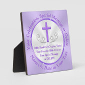 母パーソナライズされたへの美しいキリスト教徒の贈り物 フォトプラーク (正面)