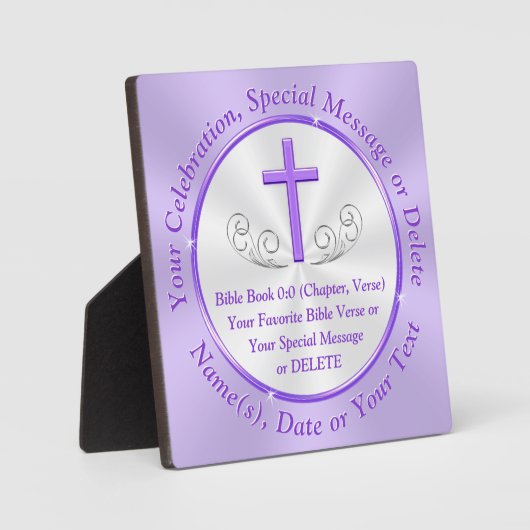 母パーソナライズされたへの美しいキリスト教徒の贈り物 フォトプラーク (正面)