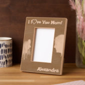 母パーソナライズされたへの贈り物 レーザー彫刻フレーム (左)