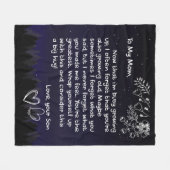 母パーソナライズされたへ息子からのラブレター フリースブランケット (正面(横))