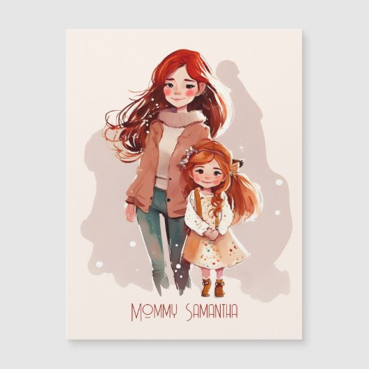 母パーソナライズされたエレガントと娘 (正面)