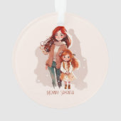 母パーソナライズされたエレガントと娘 オーナメント (裏面)