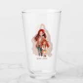 母パーソナライズされたエレガントと娘 タンブラーグラス (裏面)