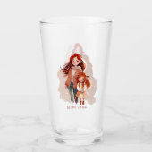 母パーソナライズされたエレガントと娘 タンブラーグラス (正面)