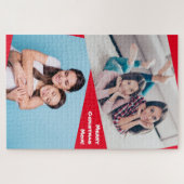 母パーソナライズされたクリスマスの写真 ジグソーパズル (横)