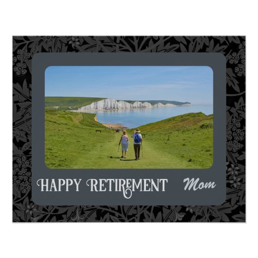 母パーソナライズされたグレーに対する幸福な退職金 ポスター (正面)