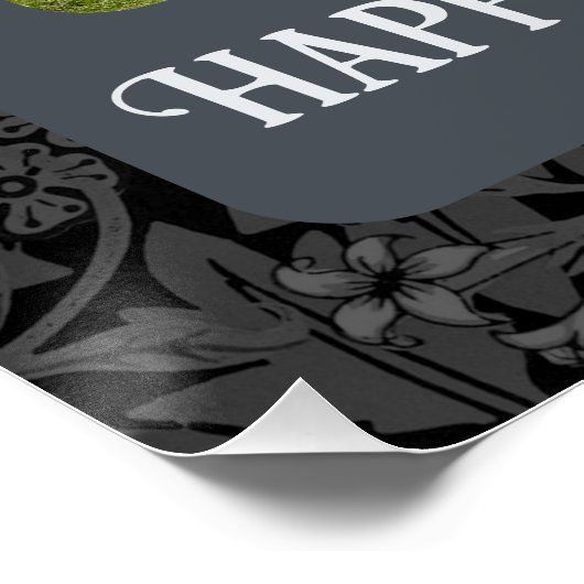 母パーソナライズされたグレーに対する幸福な退職金 ポスター (コーナー)