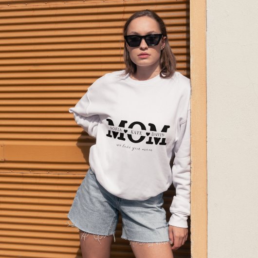 母パーソナライズされたモダン母の日 スウェットシャツ