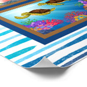 母パーソナライズされた亀の娘への愛 ポスター (角)