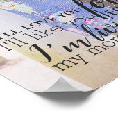 母パーソナライズされた娘フォト引用文ポスター ポスター (角)