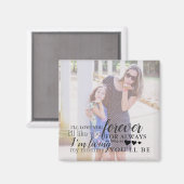 母パーソナライズされた娘フォト引用文磁石 マグネット (正面/裏面)