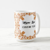 母パーソナライズされた日の名前MAG コーヒーマグカップ (正面右)