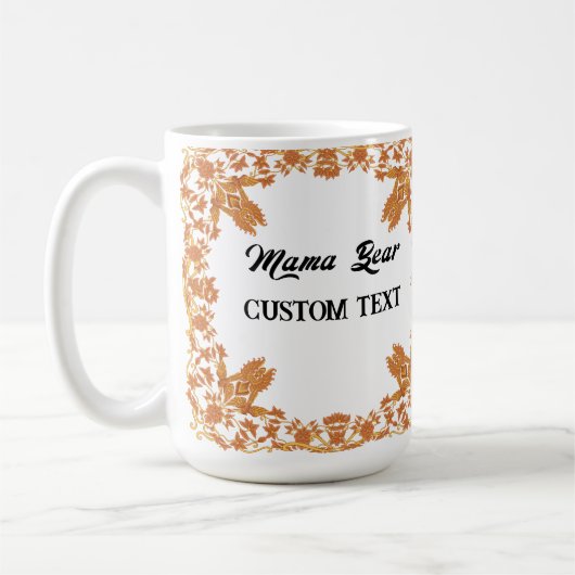 母パーソナライズされた日の名前MAG コーヒーマグカップ (左)