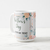 母パーソナライズされた日の名前MAG コーヒーマグカップ (正面左)