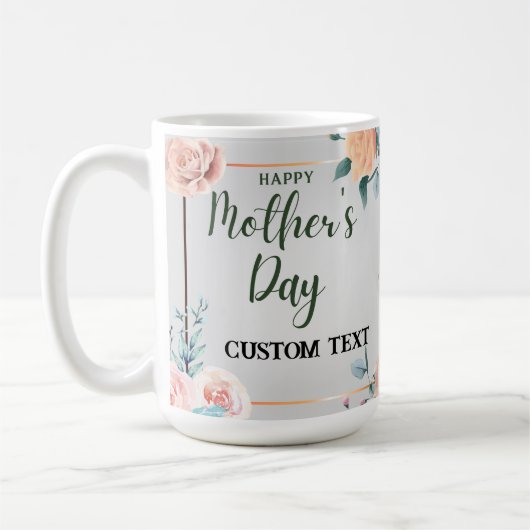 母パーソナライズされた日の名前MAG コーヒーマグカップ (左)