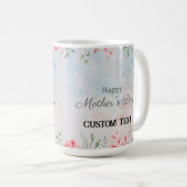 母パーソナライズされた日の名前MAG コーヒーマグカップ (正面右)